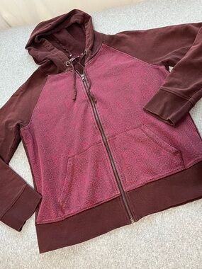 Prana Kasey Zip Hood Jacket Womens XL Organic Cotton Outdoors Active Beach